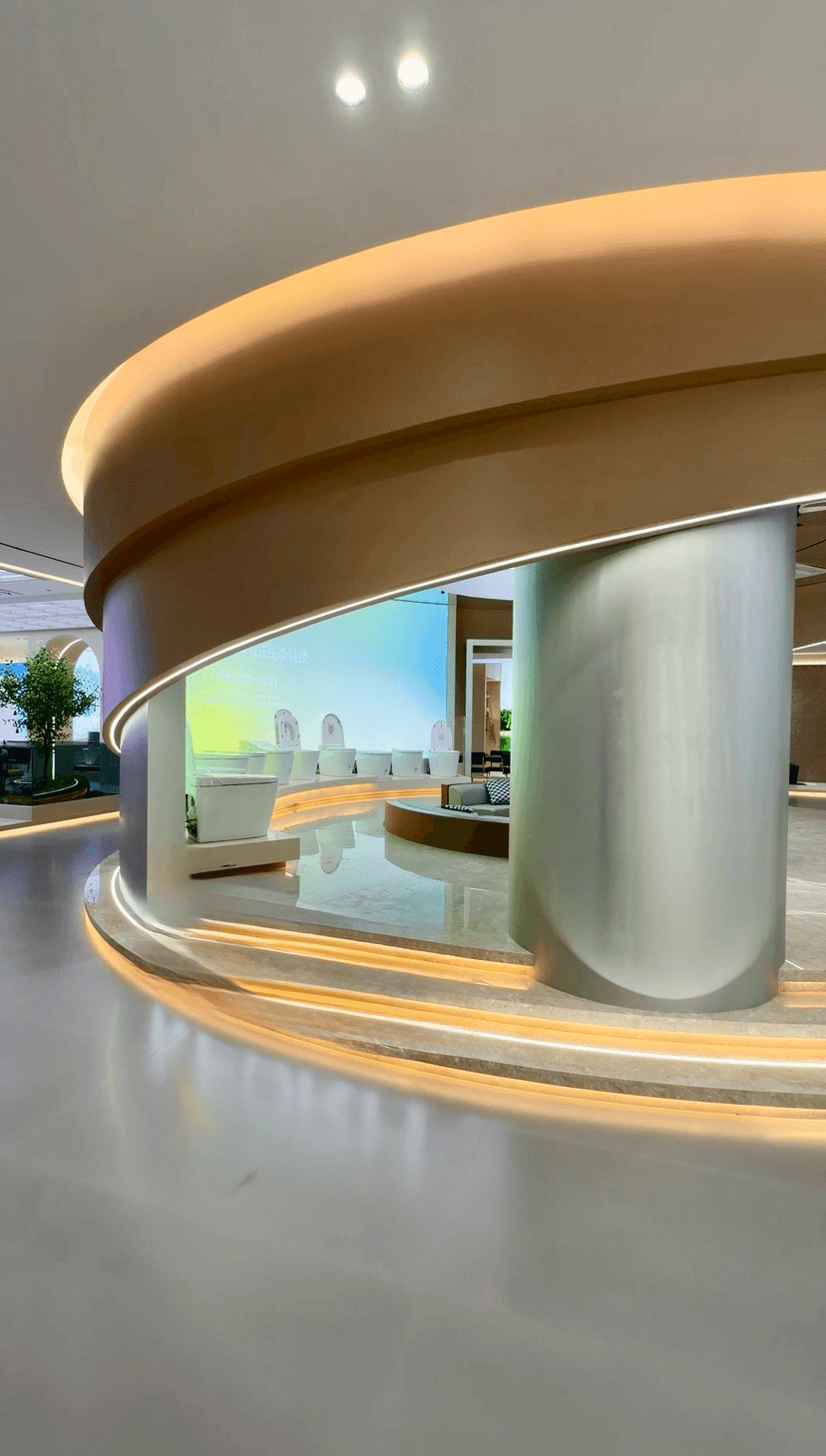 Sanitary-ware showroom interior at a selected manufacturer